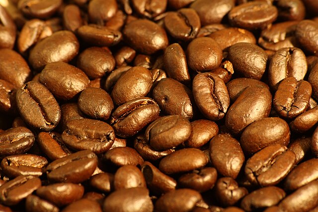 Blended coffee beans from Peru